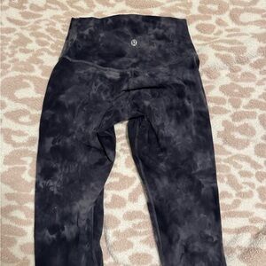 lululemon athletica Black Tie-Dye Leggings- align 28 inch